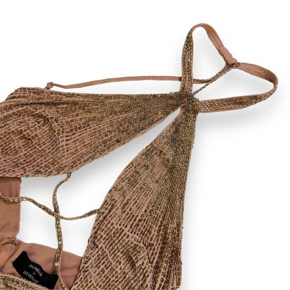 DUNDAS x REVOLVE Cher‎ Embellished Mini Dress in Gold - Picture 4 of 14